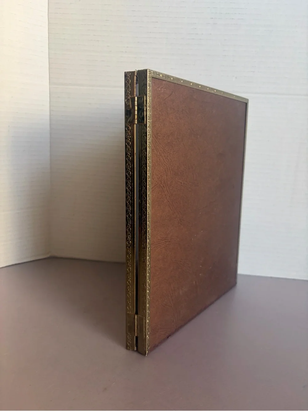 Vintage Double Hinged Picture Frame in Gold